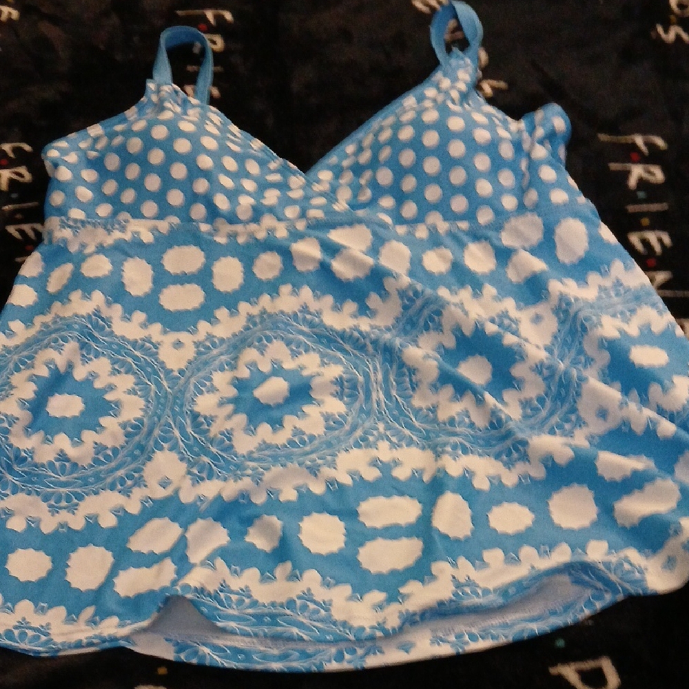 Chic Blue and White Swim Coverup